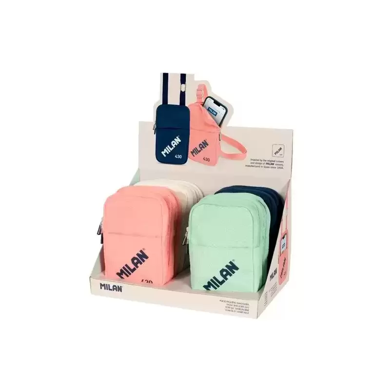 62103SNCD12 MILAN BOLSO PEQUEÑO BANDOLERA SINCE 1918 EXPOSITOR 12 UD C/SURTIDOS