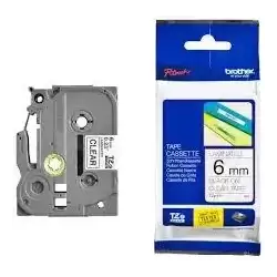 TZE111 BROTHER CINTA ROTULADORA LAMINADA TEXTO NEGRO SOBRE TRANSPARENTE - 6MMX8M