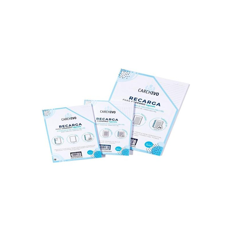 66104005 CARCHIVO RECAMBIO CUADERNO INGENIOX A4 50 HOJAS EXTRAÍBLES 100GR PAUTADO 7MM