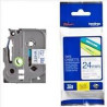 TZE253 BROTHER CINTA ROTULADORA LAMINADA AZUL SOBRE BLANCO 24MMX8M