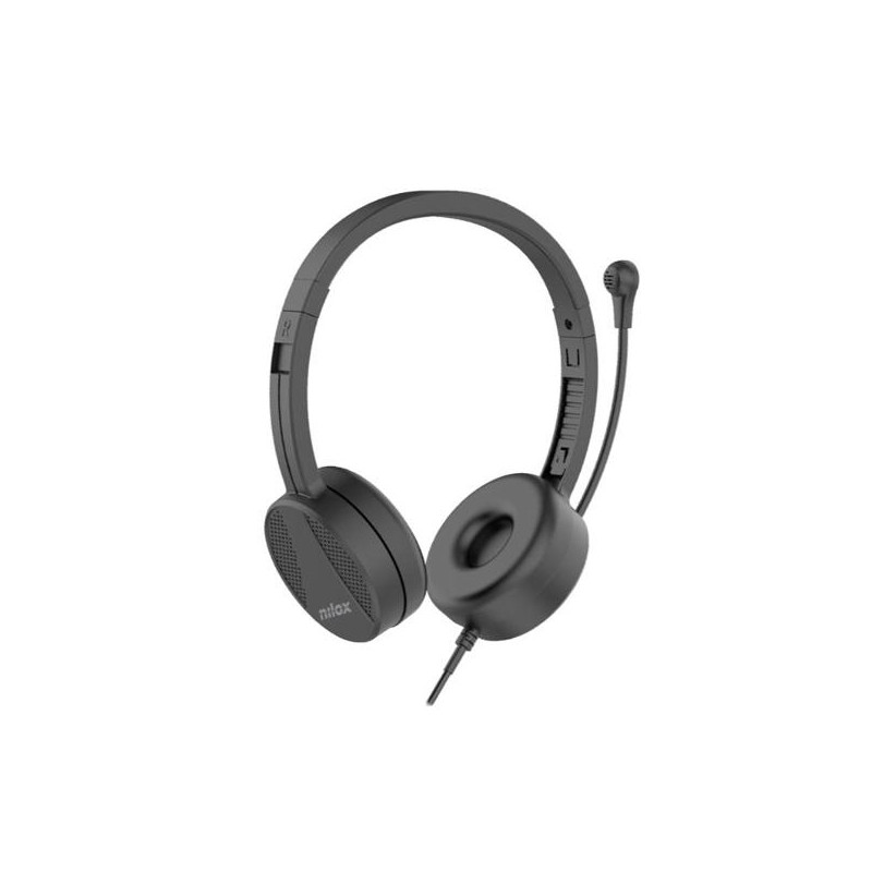 NXAUSB01 NILOX AURICULARES MICRÓFONO BIAURAL ESTEREO C/ CABLE USB NEGRO