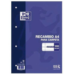 400173744 OXFORD RECAMBIO CLASSIC 100H A4 SUELTAS PAUTA 3