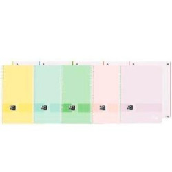 400184020 OXFORD CUADERNO EUROPEANBOOK 1 LIVE&GO  80H A4+ 5X5 TAPA PLÁSTICO OPACO C/SURTIDOS PASTEL