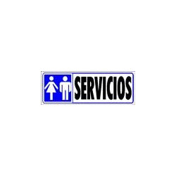 6177-00 GS ARCHIVO 2000 SEÑAL "SERVICIOS" 175X65 PVC GRIS