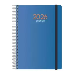 11630-2026 DOHE AGENDA ANUAL SYNCRO ESPIRAL 15X21CM SV CIERRE C/GOMA PP AZUL 2026