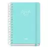 51934 DOHE AGENDA ESCOLAR SERENITY WIRE´O A5 ESPIRAL DOBLE SV TAPA DURA VERDE 2025-2026