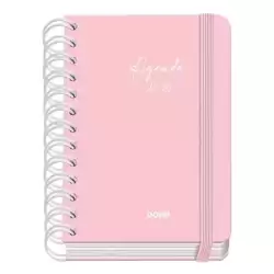 51937 DOHE AGENDA ESCOLAR SERENITY WIRE´O A6 ESPIRAL DOBLE DP TAPA DURA ROSA 2025-2026