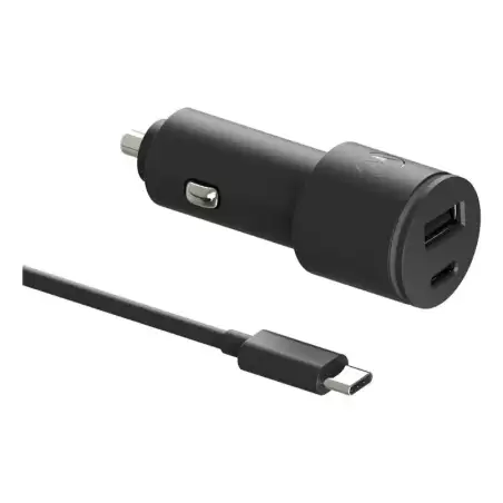 SJV102-EU MOTOROLA CARGADOR DE COCHE 1 USB-A - 1 USB-C CON CABLE 45W NEGRO