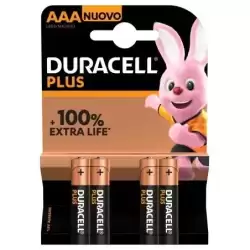 LR03AAA DURACELL PILAS PLUS LR03 ALCALINAS AAA 1.5V -PACK 4U-