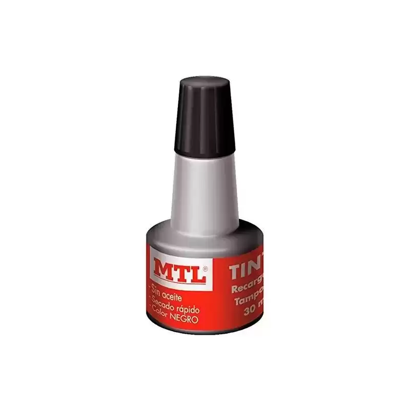79537 MTL TINTA DE SELLAR PARA RECARGA DE TAMPONES 30ML NEGRO
