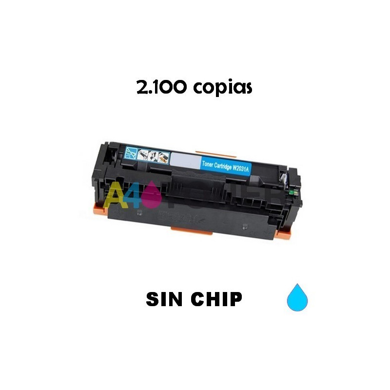 Tóner W2031A cian compatible HP 415A (Sin Chip)
