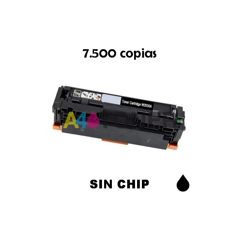 Tóner W2030X negro compatible HP 415X (Sin Chip)