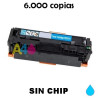 Tóner W2031X cian compatible HP 415X (Sin Chip)