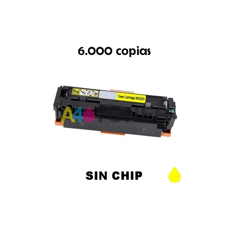 Tóner W2032X amarillo compatible HP 415X (Sin Chip)