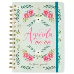 647010126 FINOCAM AGENDA THE FLOWER JOURNAL ESPIRAL DOBLE E10 - 155X212MM SVH TAPA DURA VERDE 2025-2026
