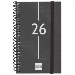 741426026 FINOCAM AGENDA ESPIRAL YEAR E3-79X127MM SVH TAPA PP NEGRO 2026
