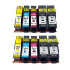 Pack 10 cartuchos de tinta HP 364XL compatible