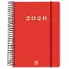 743523026 FINOCAM AGENDA ESPIRAL MY E10-155X212MM 1DP TAPA DURA ROJO 2026