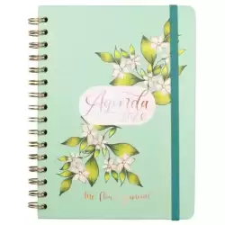 770300226 FINOCAM AGENDA ESPIRAL THE FLOWER JOURNAL E10-155X212MM SVH TAPA DURA VERDE 2026