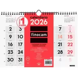 780000026 FINOCAM CALENDARIO DE PARED NÚMEROS GRANDES M-300X210MM MV NEUTRO 2026