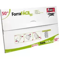 01004400 FIXO FORRO LIBROS FORRAFÁCIL ECO AJUSTABLE PP 295X520MM CAJA 50 UD