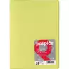 01451294 GRAFOPLÁS CARPETA CON FUNDAS POLIPLÁS SOLDADAS FOLIO 20 FUNDAS PP SEMIRÍGIDO TRANSLÚCIDO AMARILLO SOFT
