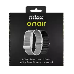 NXSWONAIRSL NILOX PULSERA INTELIGENTE SIN PANTALLA BLUETOOTH INCLUYE DOS PULSERAS PLATA Y NEGRO