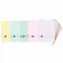 400158956 OXFORD CUADERNO LIVE&GO EUROPEANBOOK 8 MICROPEERFORADO 160H A4+ 5X5 TAPA DE PLÁSTICO C/SURTIDOS PASTEL