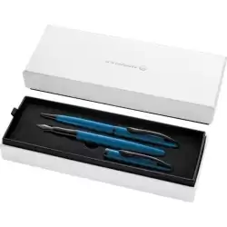 400198413 PELIKAN SET BOLÍGRAFO + ESTILOGRÁFICA JAZZ NOBLE ELEGANCE TINTA AZUL COLOR AGUAMARINA ESTUCHE DE REGALO