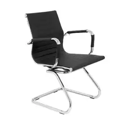 258CPNE PIQUERAS Y CRESPO MODELO MADROÑO SILLON PATIN ASIENTO Y RESPALDO EN SIMIPIEL COLOR NEGRO