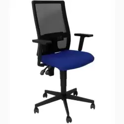 276DSBALI229 PIQUERAS Y CRESPO SILLA TAKTIK GIRATORIA CP BRAZOS/R RESPALDO DE MALLA NEGRO Y ASIENTO BALI AZUL