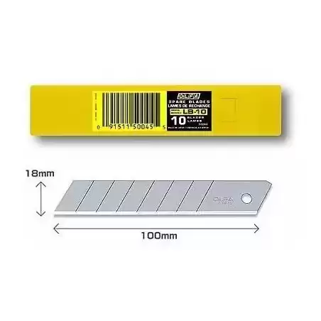 LB-10 OLFA REPUESTO CUTTER 100X18MM / CUCHILLA FRACTURABLE 10 CUCHILLAS