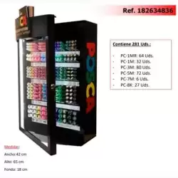 182634836 POSCA EXPOSITOR MARCADOR  PC-1MR/1M/3M/5M/7M/8K -281 PIEZAS-