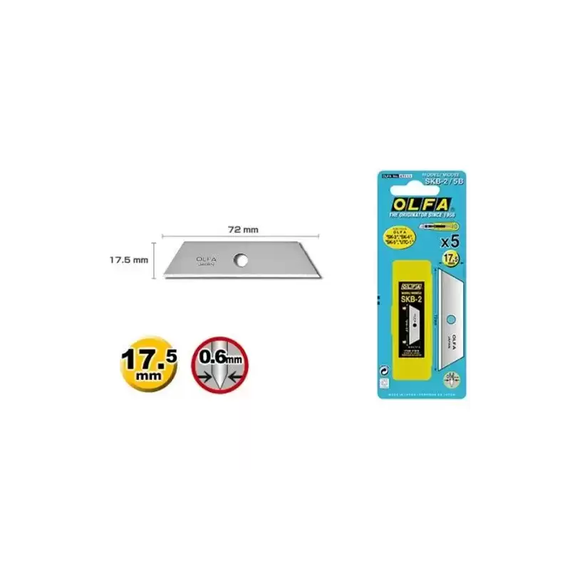 SKB-2/5B OLFA REPUESTOSK-4 CUTTER CORTADORES DE SEGURIDAD / CUCHILLA FRACTURABLE
