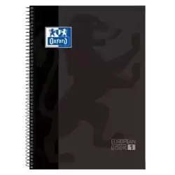 100430269 OXFORD CUADERNO CLASSIC EUROPEANBOOK 1 WRITE&ERASE 80H A4+ 5X5MM MICROPERFORADO T/EXTRADURA NEGRO