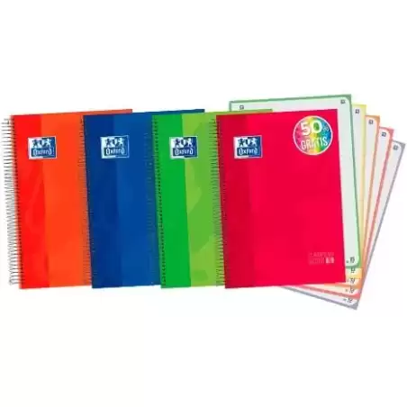 100430279 OXFORD CUADERNO CLASSIC EUROPEANBOOK 5 WRITE&ERASE 120H  A4+ 5X5 MICROPERFORADO T/EXTRADURA C/SURTIDOS VIVOS
