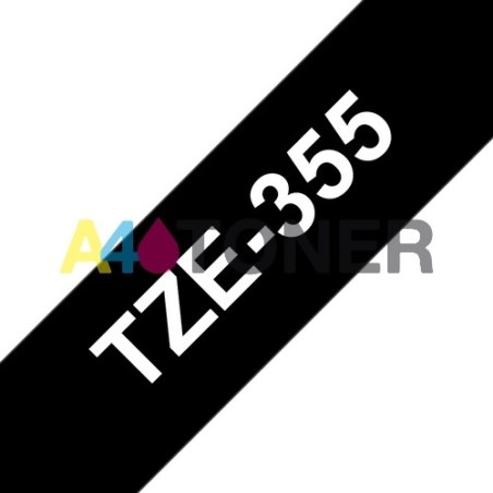 Brother TZE355 Cinta laminada compatible 24 mm x 8 metros
