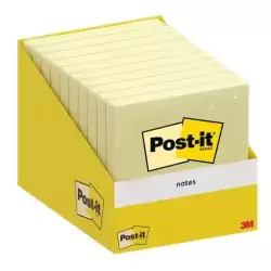 7100317841 POST-IT BLOC NOTAS 100H 76X76MM CANARY YELLOW PAQUETE CARTÓN 10 UD