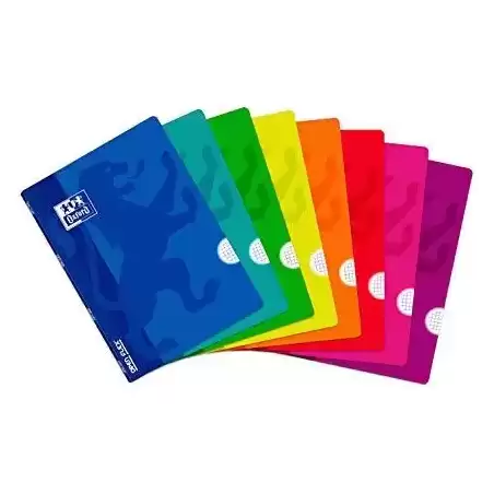 400026393 OXFORD LIBRETA GRAPADA OPENFLEX 48H A4 4X4MM TAPA DE PLÁSTICO C/SURTIDOS