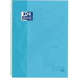 400107010 OXFORD CUADERNO EUROPEANBOOK 1 TOUCH WRITE&ERASE 80H A4+ 5X5MM MICROPERFORADO T/EXTRADURA AZUL PASTEL