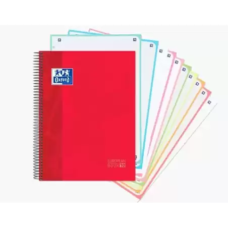 400118931 OXFORD CUADERNO EUROPEANBOOK 10 CLASSIC MICROPERFORADO 150 HOJAS 5X5 TAPAS EXTRADURAS CLASSIC A4+ C/ SURTIDOS