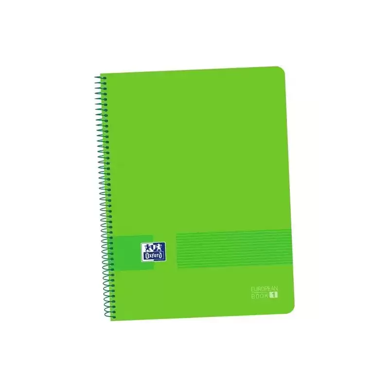 400149421 OXFORD CUADERNO LIVE&GO EUROPEANBOOK 1 80H A4+ 5X5MM MICROPERFORADO T/PLÁSTICO PACK 5 UD VERDE