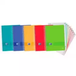 400149423 OXFORD CUADERNO LIVE&GO EUROPEANBOOK 8 MICROPERFORADO 160H A4+ 5X5 TAPA DE PLÁSTICO C/SURTIDOS VIVOS