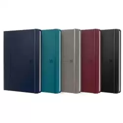 400163614 OXFORD CUADERNO COSIDO SIGNATURE 80H A5 LISO CIERRE C/GOMA TAPA EXTRADURA C/SURTIDOS CLÁSICO