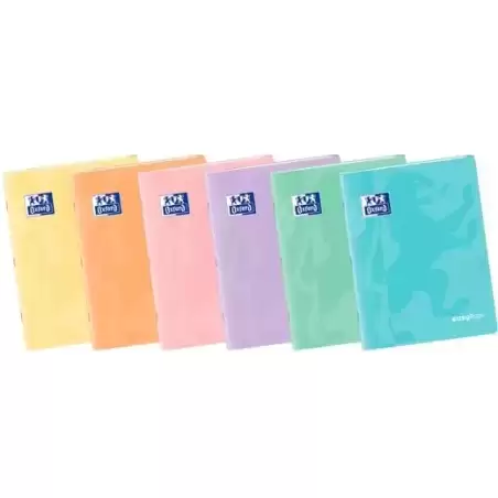 400172933 OXFORD LIBRETA GRAPADA EASYBOOK 48H A5 4X4MM TAPA DE PLÁSTICO C/SURTIDOS PASTEL