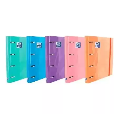 400075372 OXFORD CARPETA DE ANILLAS 4X35MM EUROPEANBINDER CLASSIC C/RECAMBIO 100H A4+ 5X5 CIERRE C/GOMA C/SURTIDOS