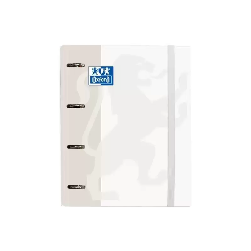 400132987 OXFORD CARPETA ANILLAS 4 X 35MM CLASSIC EUROPEANBINDER C/RECAMBIO 100H A4+ 5X5 TAPA EXTRADURA BLANCO