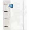400132987 OXFORD CARPETA ANILLAS 4 X 35MM CLASSIC EUROPEANBINDER C/RECAMBIO 100H A4+ 5X5 TAPA EXTRADURA BLANCO