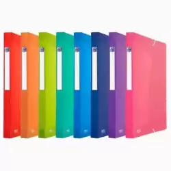 400146969 OXFORD CARPETA DE PROYECTOS URBAN PP TRANSLÚCIDO LOMO 25MM CON GOMAS A4+ COLORES SURTIDOS