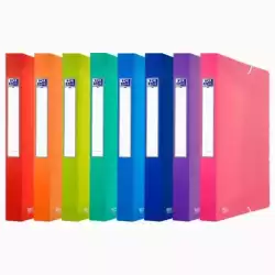 400146995 OXFORD CARPETA DE PROYECTOS URBAN PP TRANSLÚCIDO LOMO 40MM CON GOMAS A4+ COLORES SURTIDOS